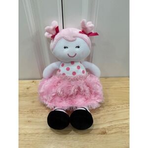 Baby Starters Snuggle Buddy Plush Doll Pink Ballerina Polka Dots Stuffed Toy